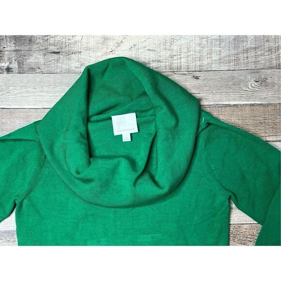 Ett:wa Anthropologie Green Ribbed Knit Sweater SMALL Preppy Yuppie Old Money - Picture 4 of 11